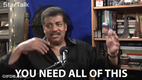 Man Speaking Into Microphone Saying You Need All Of This GIF