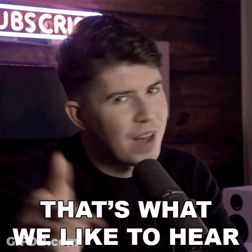 Man Speaking Into Microphone Says What We Like GIF