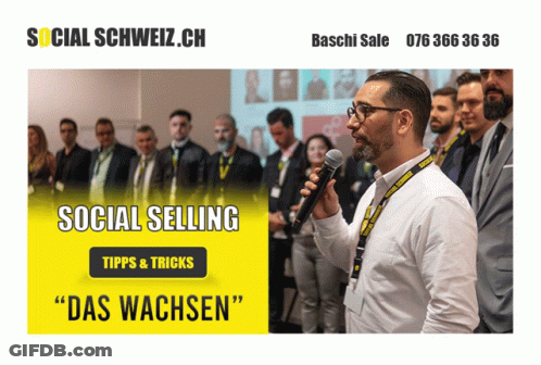 Man Speaking Into Microphone Social Selling Tips GIF