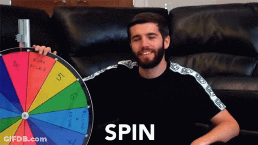Man Spin The Spinning Wheel GIF