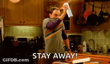 Man Spraying Napkin With Stay Away GIF