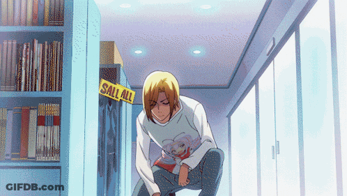 Man Squatting At Sell All Sign GIF