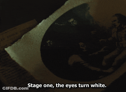 Man Stage One The Eyes Turn White GIF