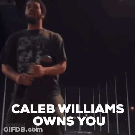 Man Standing At Microphone Caleb Williams Owns You GIF