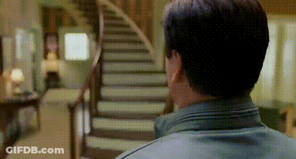 Man Standing At Stairs GIF