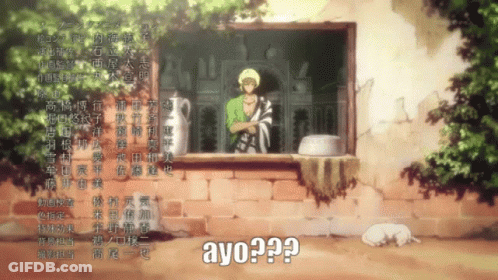 Man Standing At Window Saying Ayo GIF