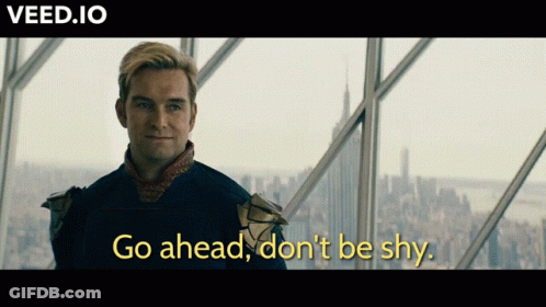 Man Standing At Window Saying Go Ahead Don't Be Shy GIF