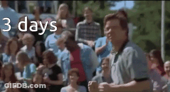 Man Standing Before Crowd With 3 Days GIF