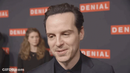 Man Standing Before Denial Wall GIF