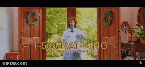 Man Standing Before Door Numbered 1-530-Rat-King GIF