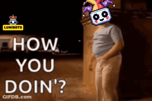 Man Standing Before How You Doin Sign GIF