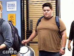 Man Standing Before Research Assistance Sign GIF