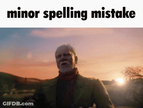 Man Standing Before Sunset With Minor Spelling Mistake GIF