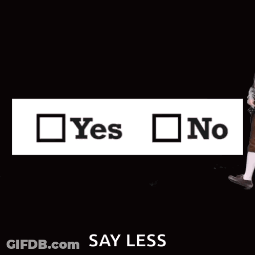 Man Standing Before Yes And No Sign GIF