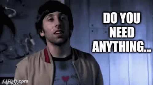Man Standing By Sign Saying Do You Need Anything GIF
