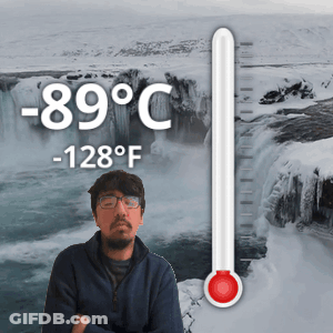 Man Standing By Thermometer 19 Degrees Celsius GIF