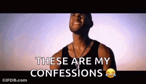 Man Standing In Blue Sky Saying These Are My Confessions GIF