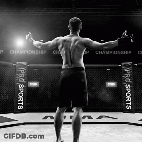 Man Standing In Boxing Ring GIF