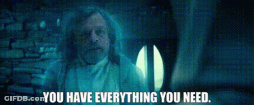 Man Standing In Dark Room Saying You Have Everything You Need GIF