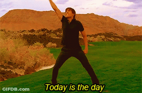 Man Standing In Field Today Is The Day GIF