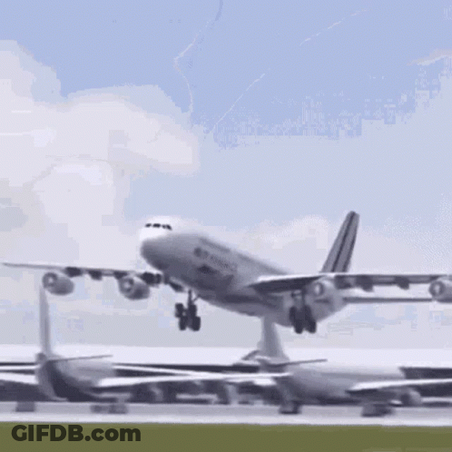 Man Standing In Front Of Airplane GIF