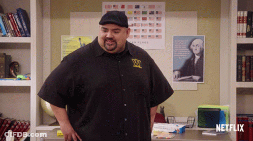 Man Standing In Front Of American Flag Poster GIF