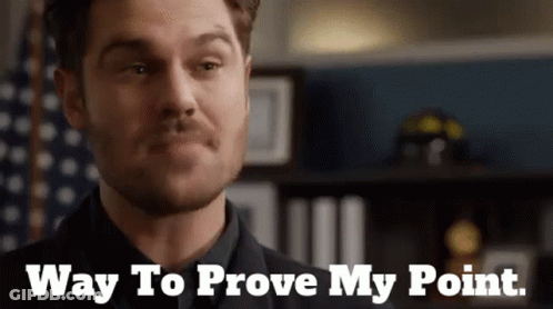 Man Standing In Front Of American Flag Saying Way To Prove My Point GIF