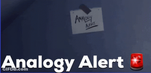 Man Standing In Front Of Analog Alert Sign GIF