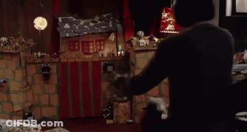 Man Standing In Front Of Bar Sign GIF