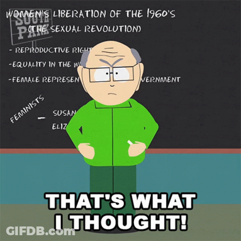 Man Standing In Front Of Blackboard Saying What I Thought GIF
