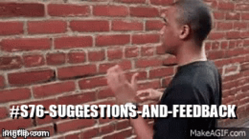 Man Standing In Front Of Brick Wall With Suggestions And Feedback GIF