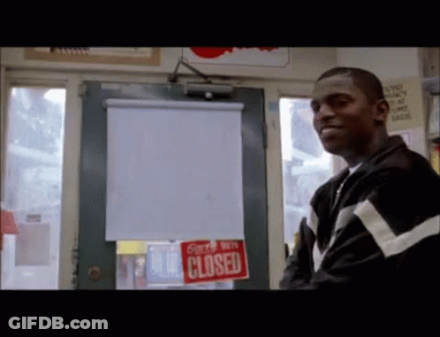 Man Standing In Front Of Closed Store Door GIF