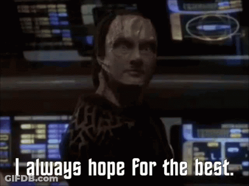Man Standing In Front Of Computer Screen Has Taught Me To Expect The Worst GIF