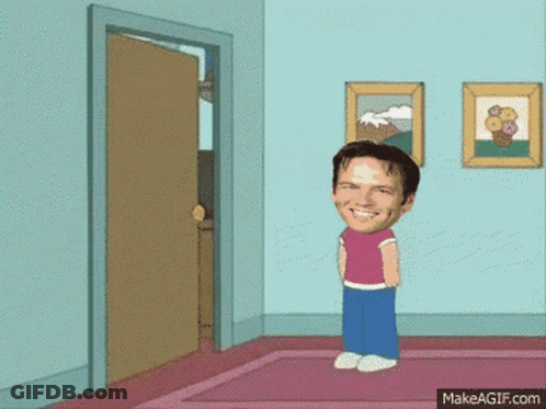 Man Standing In Front Of Door GIF