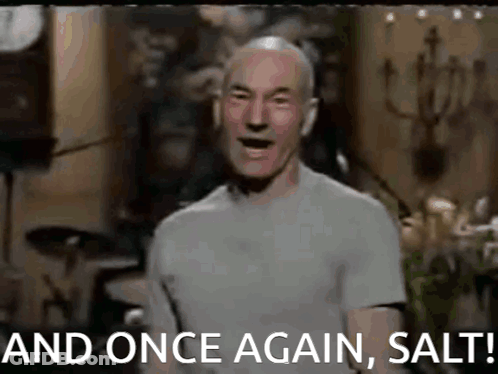 Man Standing In Front Of Drum Set Saying And Once Again Salt GIF