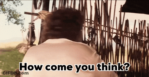 Man Standing In Front Of Fence Saying How Come You Think GIF