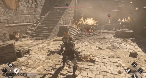 Man Standing In Front Of Fire GIF
