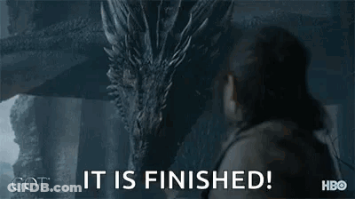 Man Standing In Front Of Fire Saying It Is Finished GIF