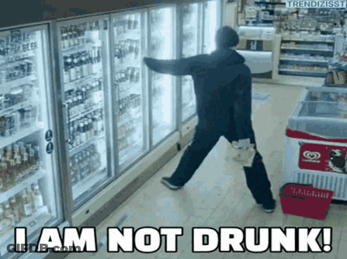 Man Standing In Front Of Fridge Saying I Am Not Drunk GIF