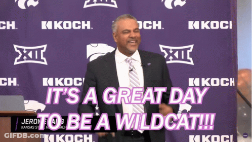 Man Standing In Front Of It's A Great Day Sign GIF