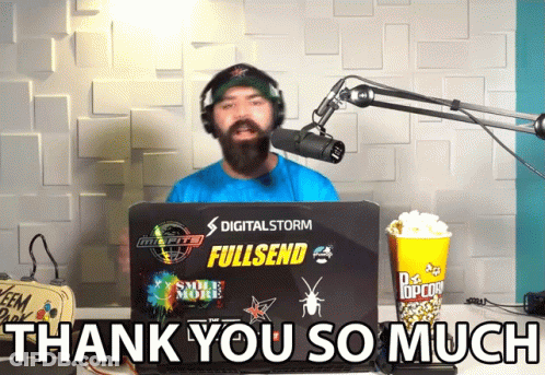 Man Standing In Front Of Laptop Saying Fullsend GIF