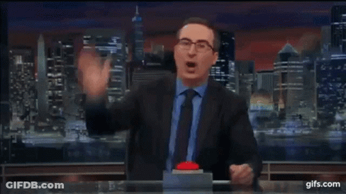 Man Standing In Front Of Last Week Tonight Podium GIF
