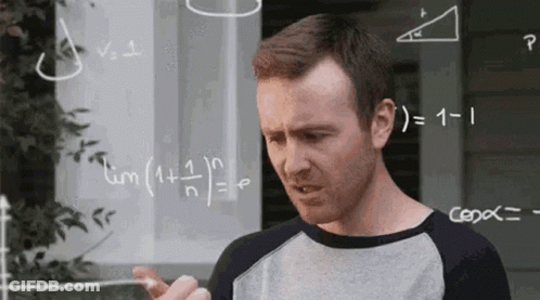 Man Standing In Front Of Math Equations GIF