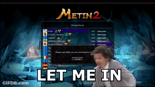 Man Standing In Front Of Metin 2 Screen GIF