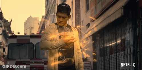 Man Standing In Front Of Netflix Building GIF
