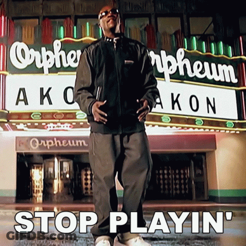 Man Standing In Front Of Orpheum Theater GIF