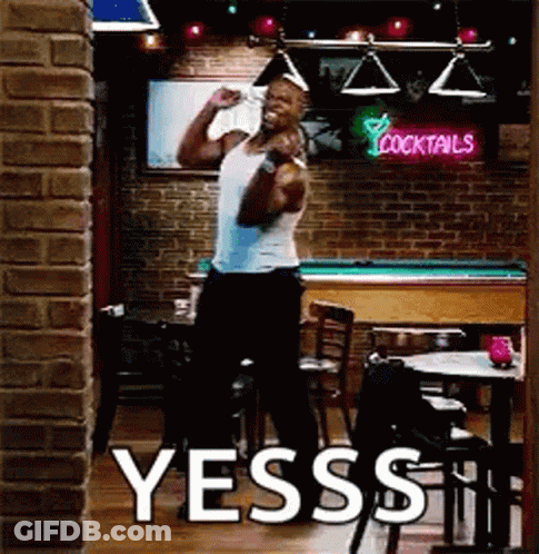 Man Standing In Front Of Pool Table Saying Yesss GIF