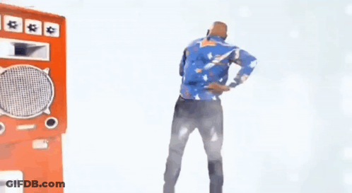 Man Standing In Front Of Red Speaker GIF