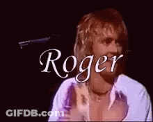 Man Standing In Front Of Roger GIF