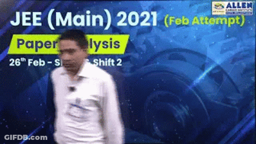 Man Standing In Front Of Screen Saying JEE (Main) 2021 (Feb Attempt) GIF